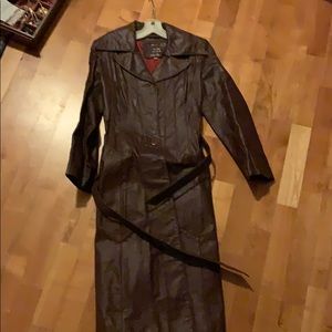 Vintage leather trench size 8